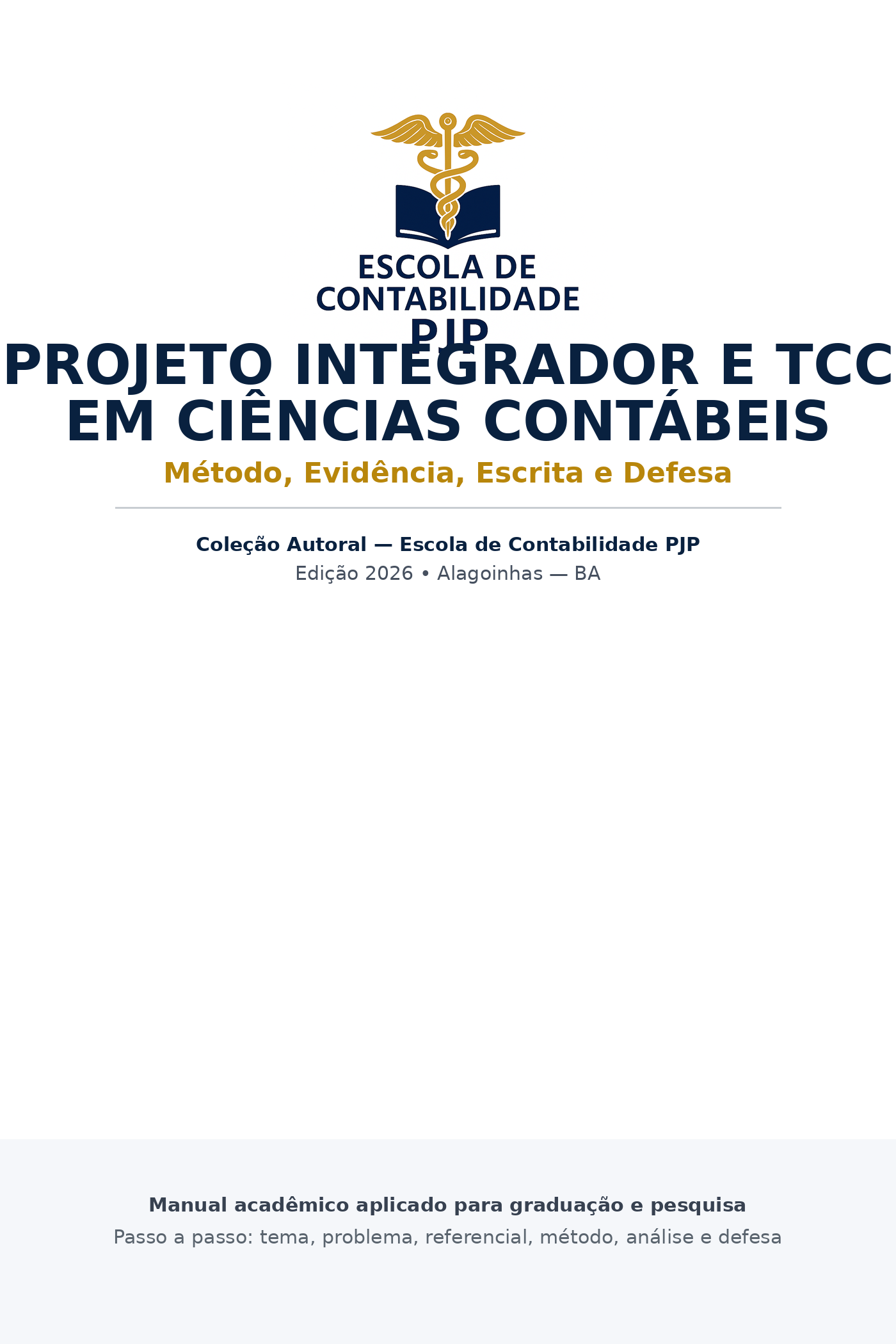 Capa — Projeto Integrador e TCC em Ciências Contábeis